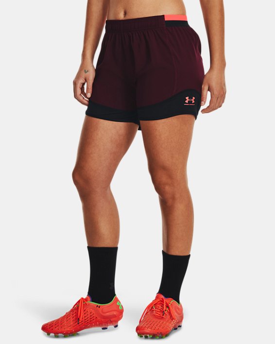 Women's UA Challenger Pro Shorts, Maroon, pdpMainDesktop image number 0